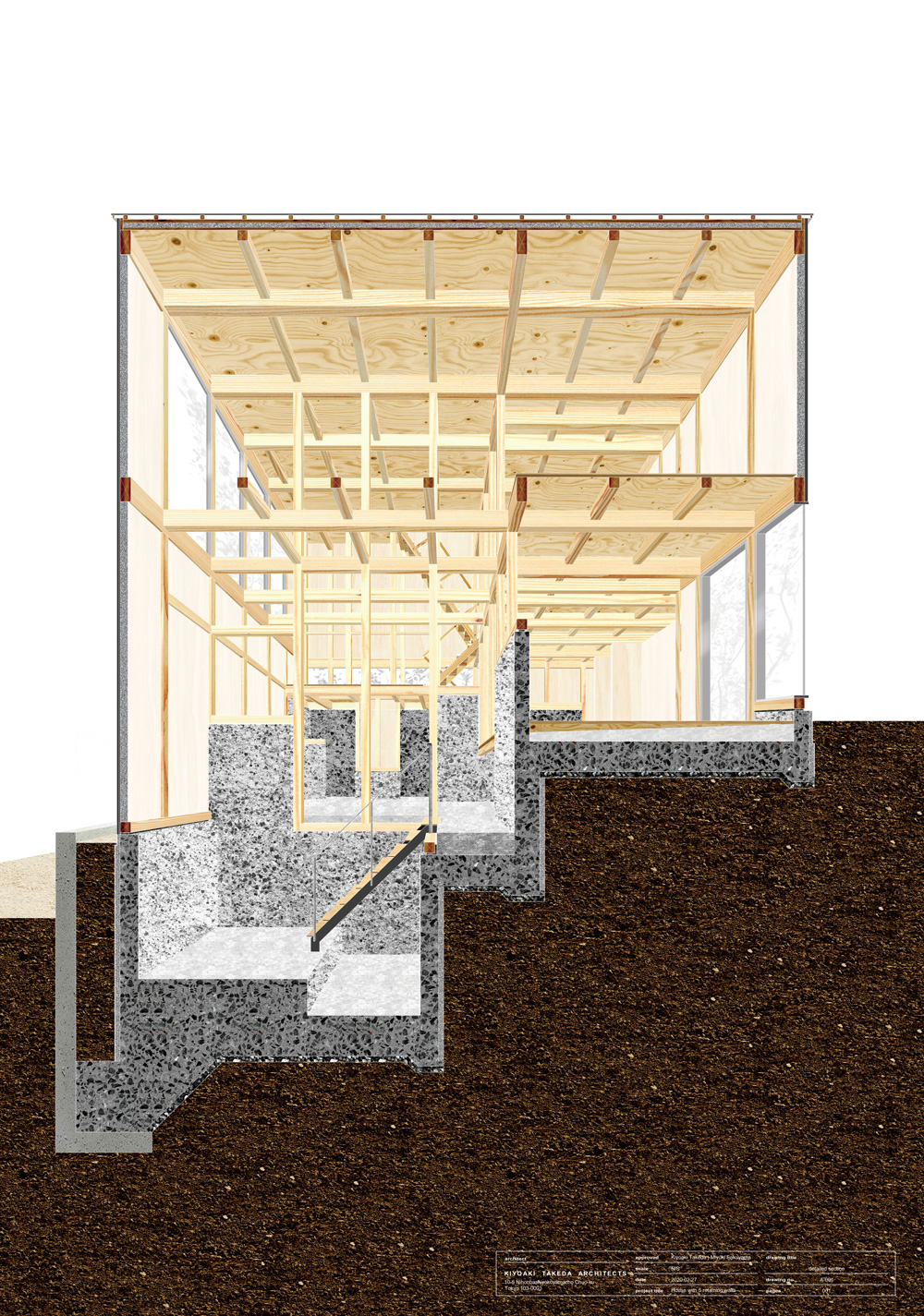kiyoaki takeda's timber house with five retaining walls in tokyo merges nature with artefact - 8