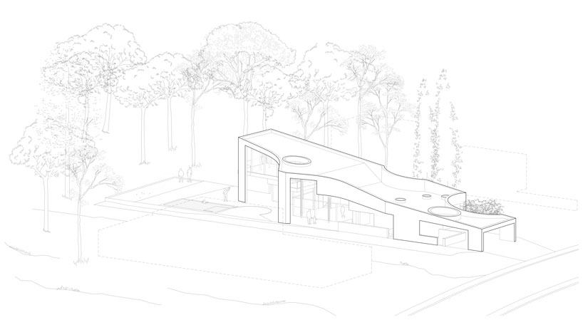 the wedged volume of lagula's 'gruyere house' optimizes both privacy and views in girona designboom