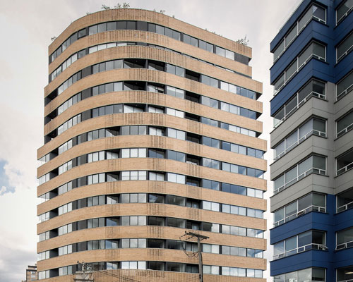 martinez arquitectura explores the lightness of brick for multi-purpose tower in bogotá