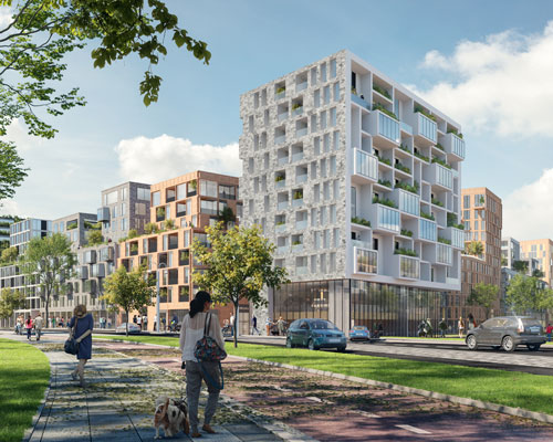 mecanoo unveils a new neighborhood designed around a historic food market in amsterdam