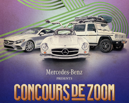 mercedes-benz streams dream concours de zoom with jay leno and friends