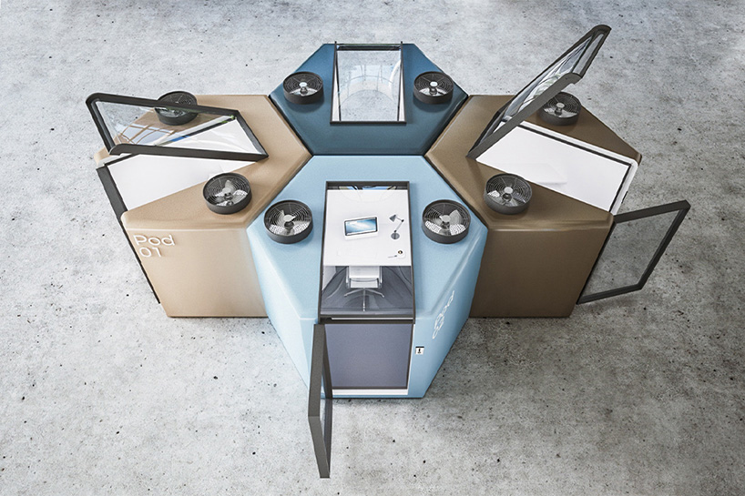 qworkntine is a health-focused office pod system for post-quarantine workplaces - 3