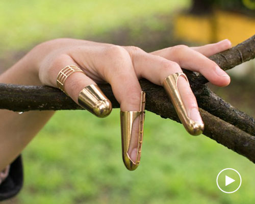 'jewelry for cleaning' features brass litter rings designed by studio b severin