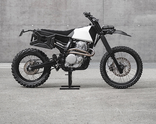 honda NX 650 morphed into vagabund V13 off-roader using 3D-printing