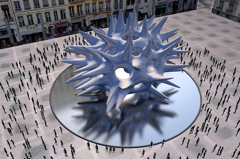 moura, chevalier + schilingi envision monumental virus-like installation within urban centers - 1