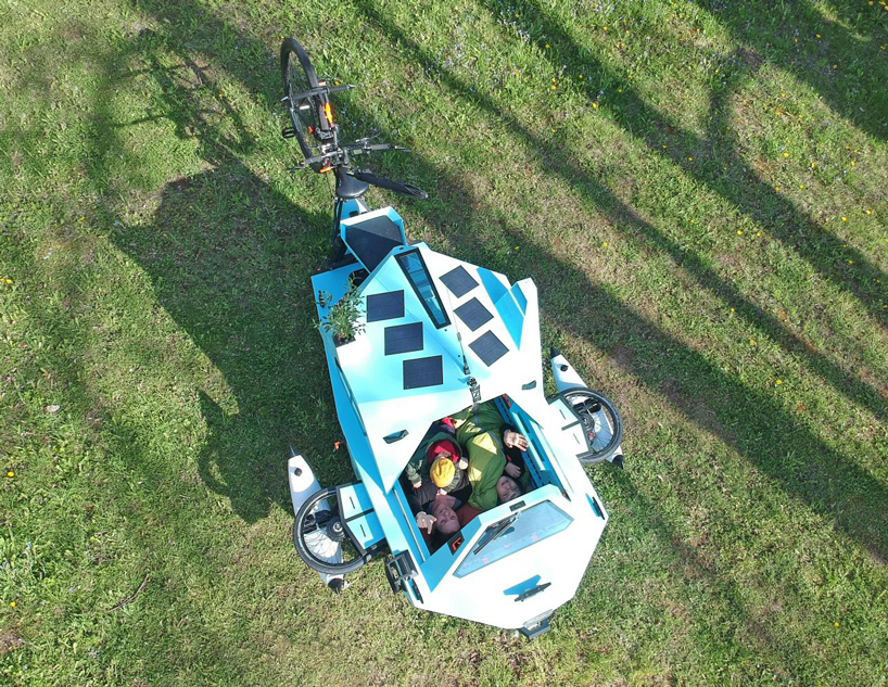 zeltini's 'z-triton' is a tiny electric camper that combines house, trike and boat