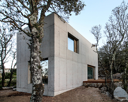 orma architettura nestles its minimalist 'casa R' along rocky landscape of corsica