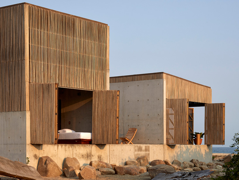 BAAQ' arranges four wood + concrete volumes into 'casa naila' house in oaxaca, mexico