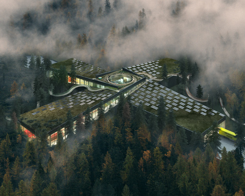 bjarke ingels group plants vestre's eco-friendly furniture factory in a norwegian forest