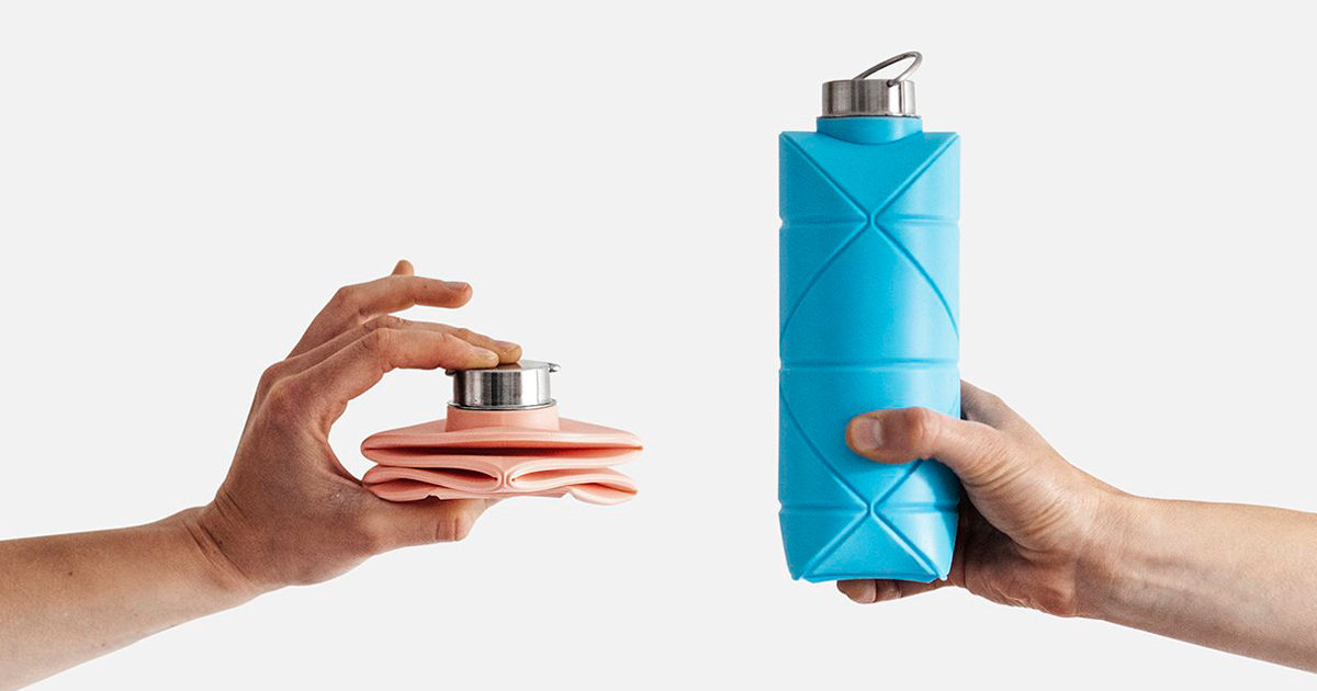 DiFOLD designs the collapsible and reusable 'origami bottle'