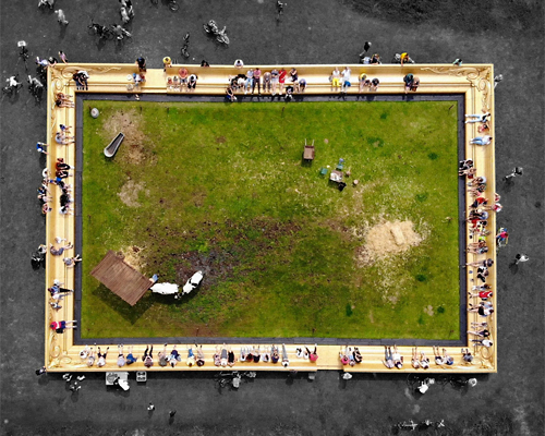 captain boomer brings bucolic painting to life with real cows in central london