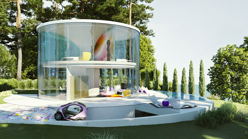 karim rashid dream house is a futuristic yet economical house in the countryside disk house
