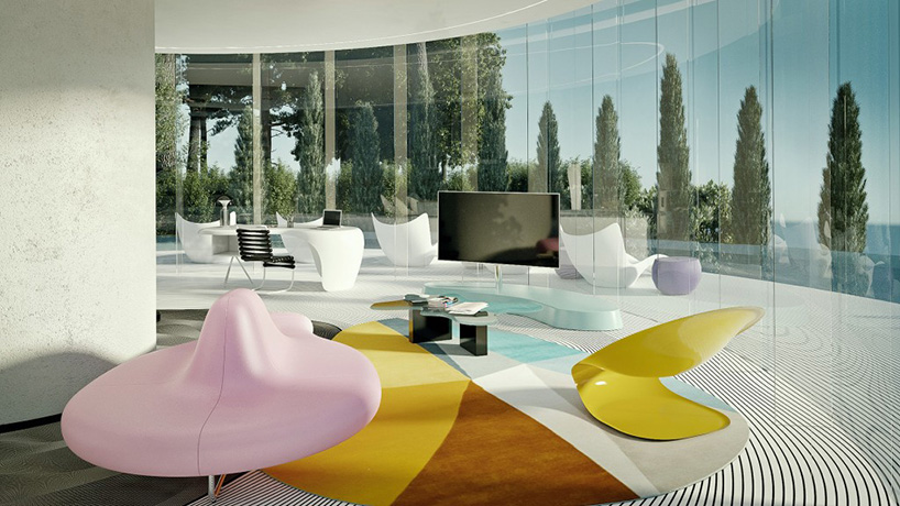 karim rashid dream house is a futuristic yet economical house in the countryside disk house