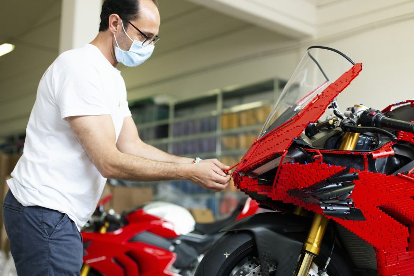 LEGO builds a functioning, full-size ducati panigale V4 R