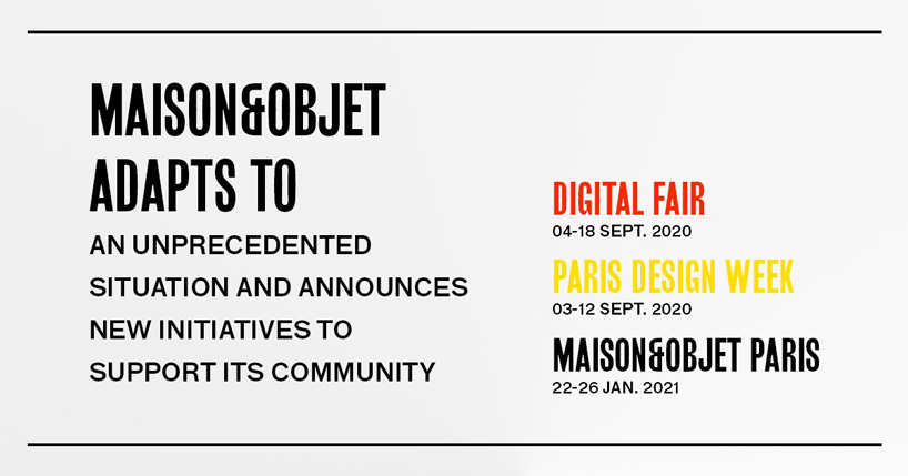 maison&objet will host a digital fair in september instead of its fall 2020 edition