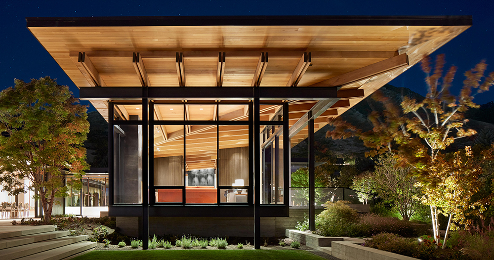 three pavilions define the wasatch house by olson kundig architects