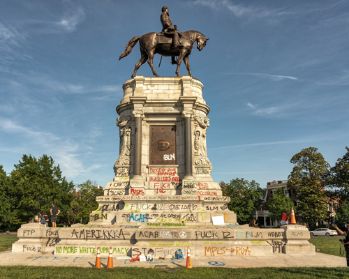 racist monuments across the world are being defaced and removed amid protests