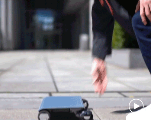 'walkcar' by cocoa motors is a portable vehicle you can carry around like a laptop
