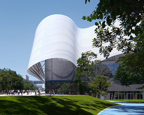 international team with MAD architects unveils aquatic center proposal for 2024 paris olympics