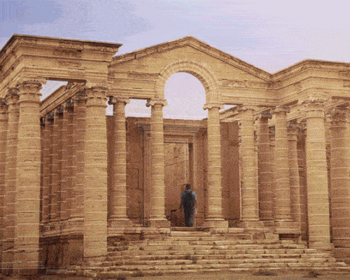 animated GIFs restore UNESCO cultural sites to their original glory