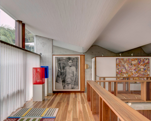 an undulating concrete ceiling tops almora house by TZG architects in australia
