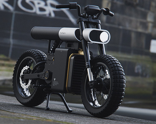 double-cylindrical body defines artem smirnov's punch electric motorcycle