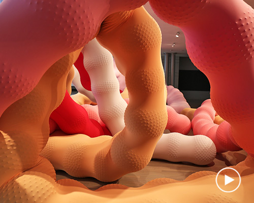 eva fàbregas tangles visitors in a sensory sculptural gut at the yokohama triennale