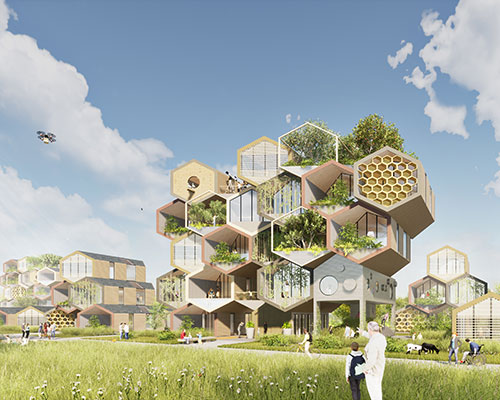 the 'hive' project envisions honeycomb-shaped residential complex for 2030