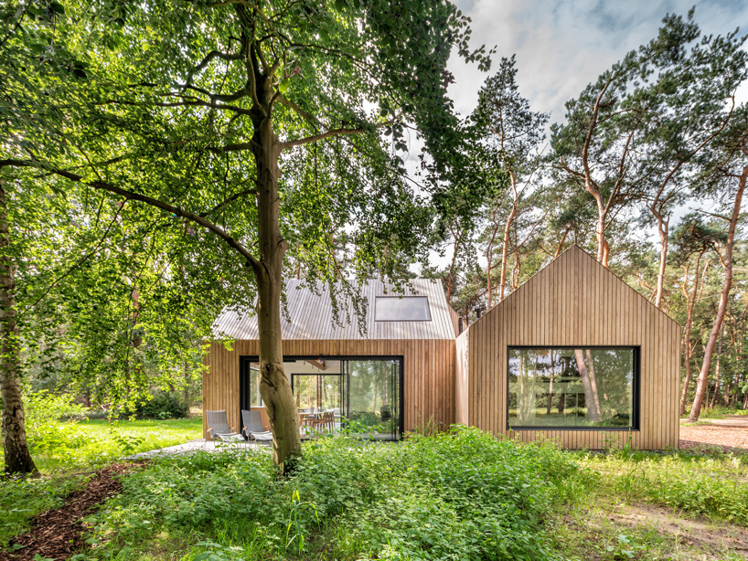 hofmandujardin combines three wood-clad volumes into 'villa tonden' in the netherlands