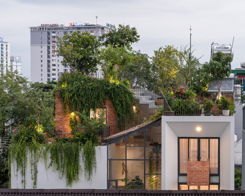 MDA architecture tops house in vietnam with lush roof park