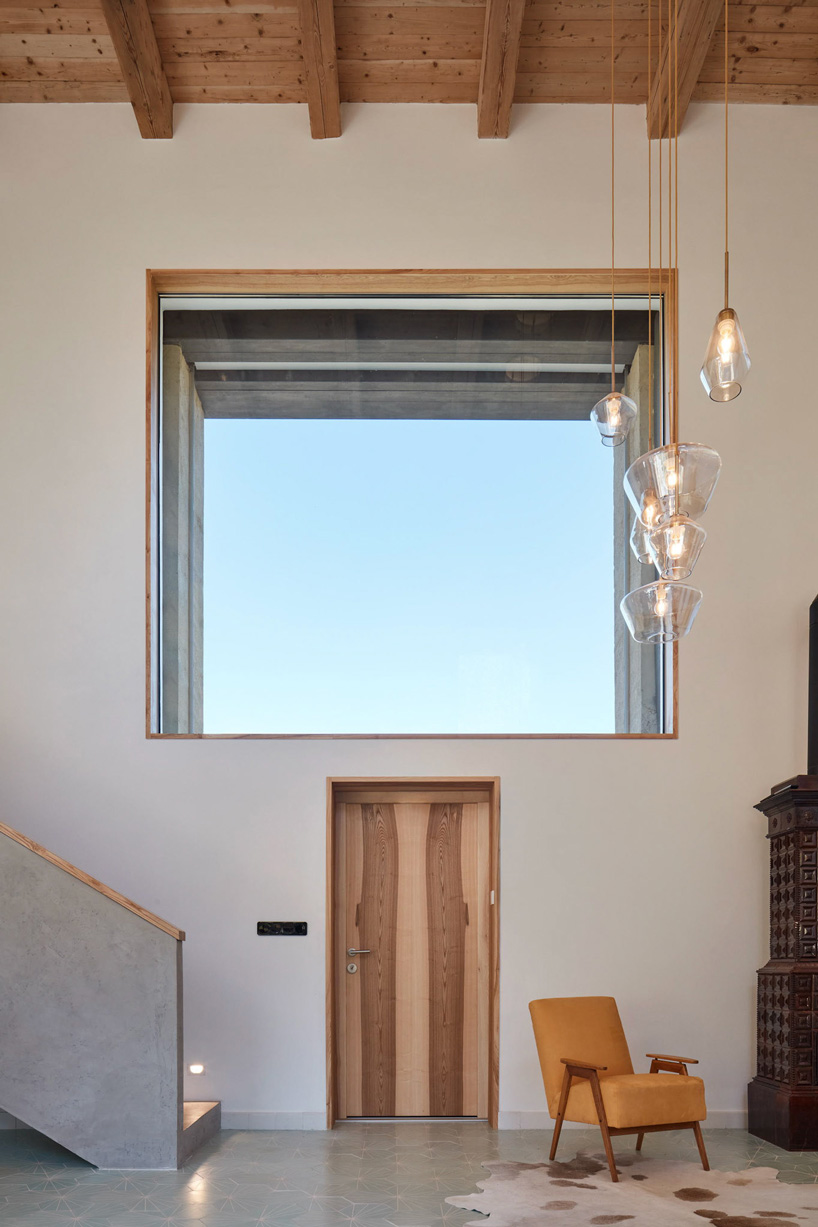 a double-height, bright space welcomes guests inside