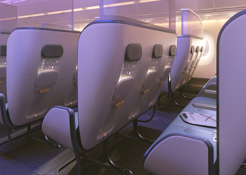 priestmangoode pure skies cabin design is their vision of tomorrow's air travel airplane cabin design