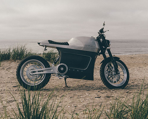 sculpted bio-materials form the tarform luna electric motorcycle