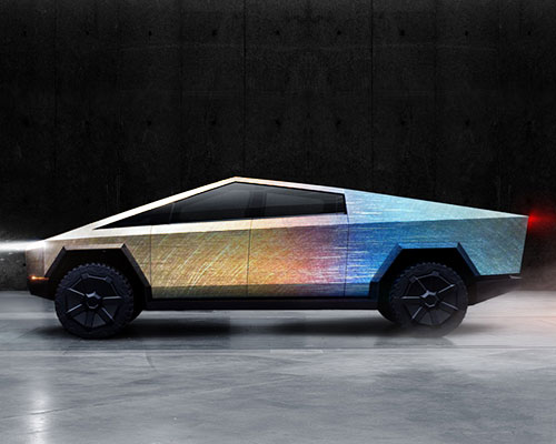 tesla cybertruck's steel body can be heated to spectrum of colors