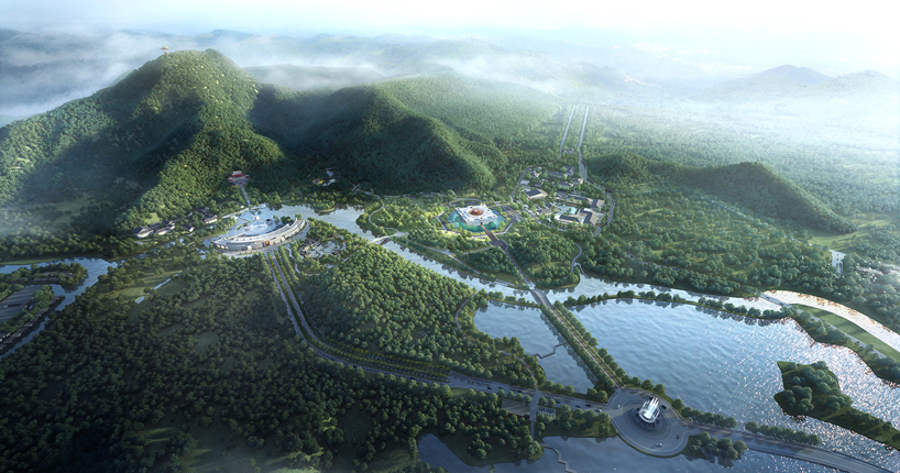 UAD designs 'da yu memorial hall' amid the lush mountains of shaoxing designboom