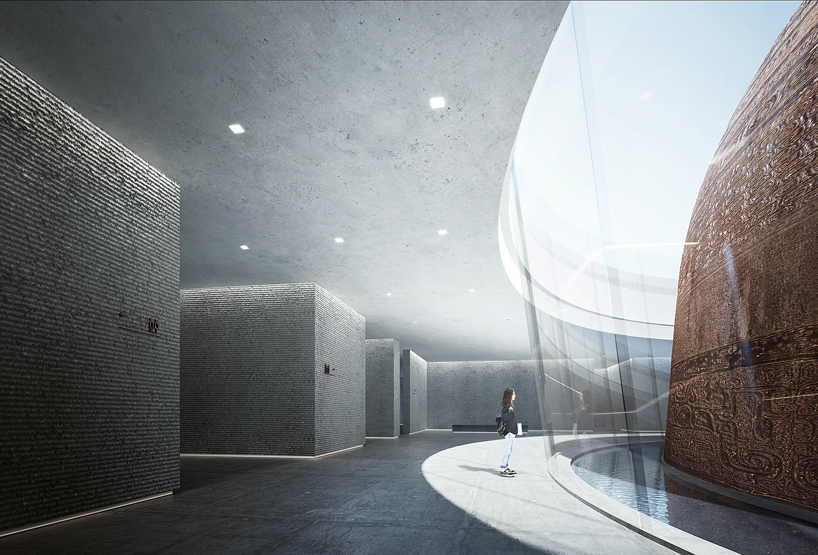 UAD designs 'da yu memorial hall' amid the lush mountains of shaoxing designboom