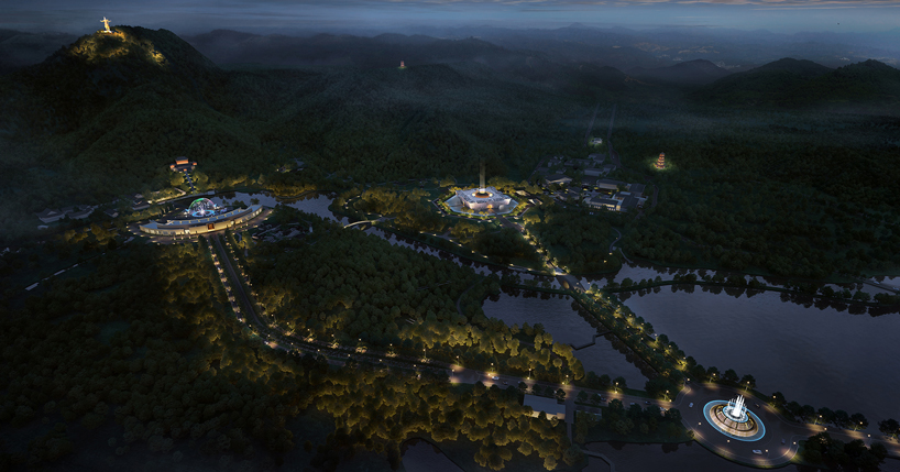 UAD designs 'da yu memorial hall' amid the lush mountains of shaoxing designboom