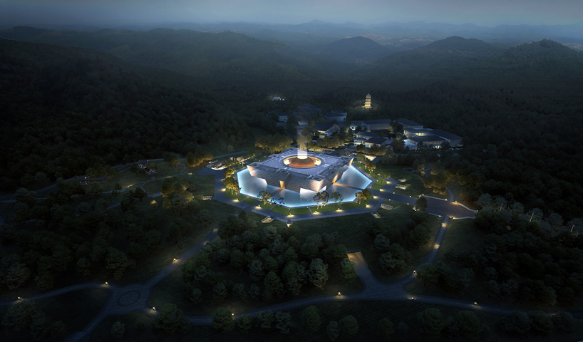 UAD designs 'da yu memorial hall' amid the lush mountains of shaoxing designboom
