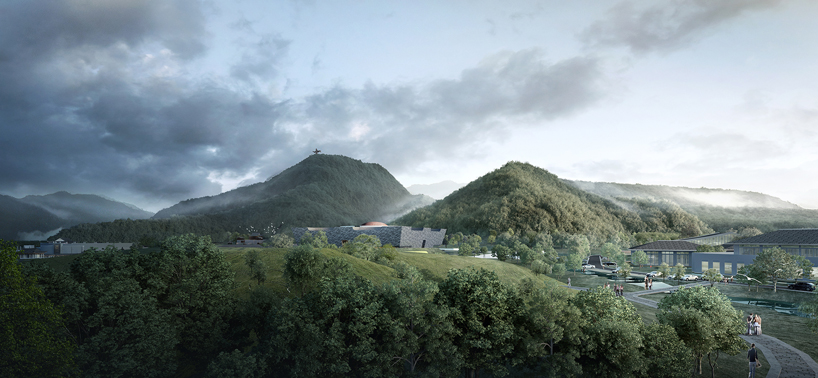 UAD designs 'da yu memorial hall' amid the lush mountains of shaoxing designboom