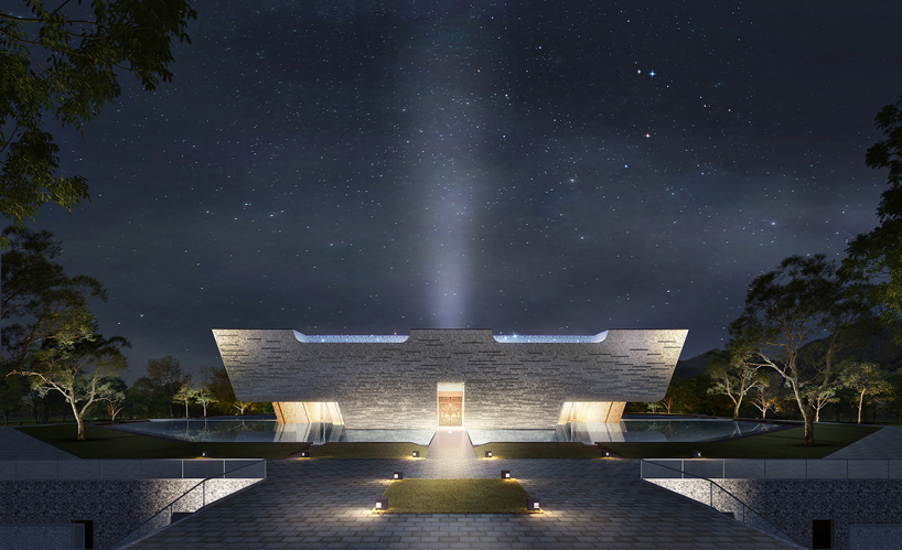 UAD designs 'da yu memorial hall' amid the lush mountains of shaoxing designboom