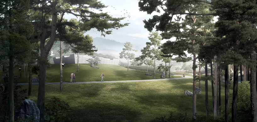 UAD designs 'da yu memorial hall' amid the lush mountains of shaoxing designboom