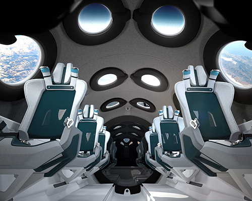 virgin galactic reveals sleek cabin interior of spaceshiptwo spaceliner