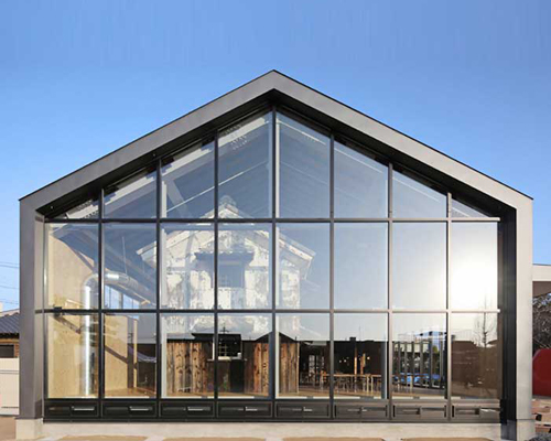 shigeru aoki builds a kindergarten over a 100-year-old wooden house in japan