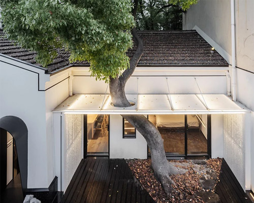 wutopia lab adds micro chinese garden to 'the hiding house' in shanghai