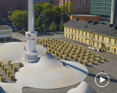 JKMM animates roof of helsinki's amos rex museum with 'oasis' garden installation