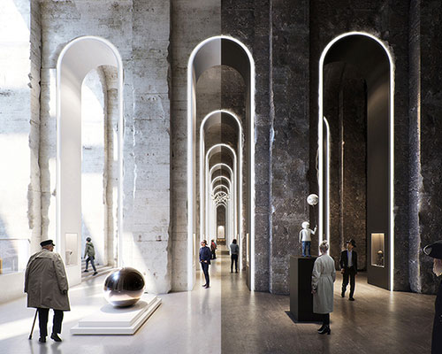 bagua+bhava transforms ancient roman cistern into contemporary art museum in italy