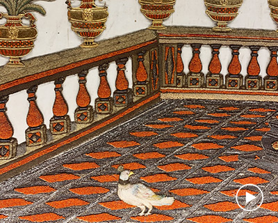 imaginary baroque architecture spaces in silk and coral