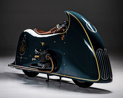kingston custom fashions an art deco, museum-worthy motorcycle