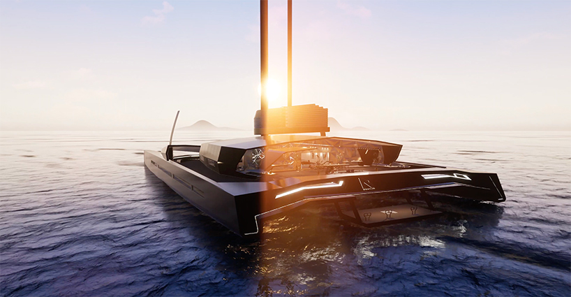 hydrogen and solar powers the autonomous nemesis one hydrofoil catamaran - 1