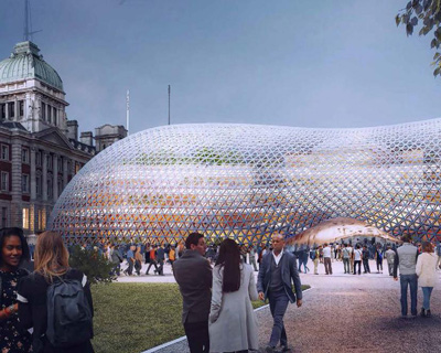 norman foster plans pop-up parliament building for london
